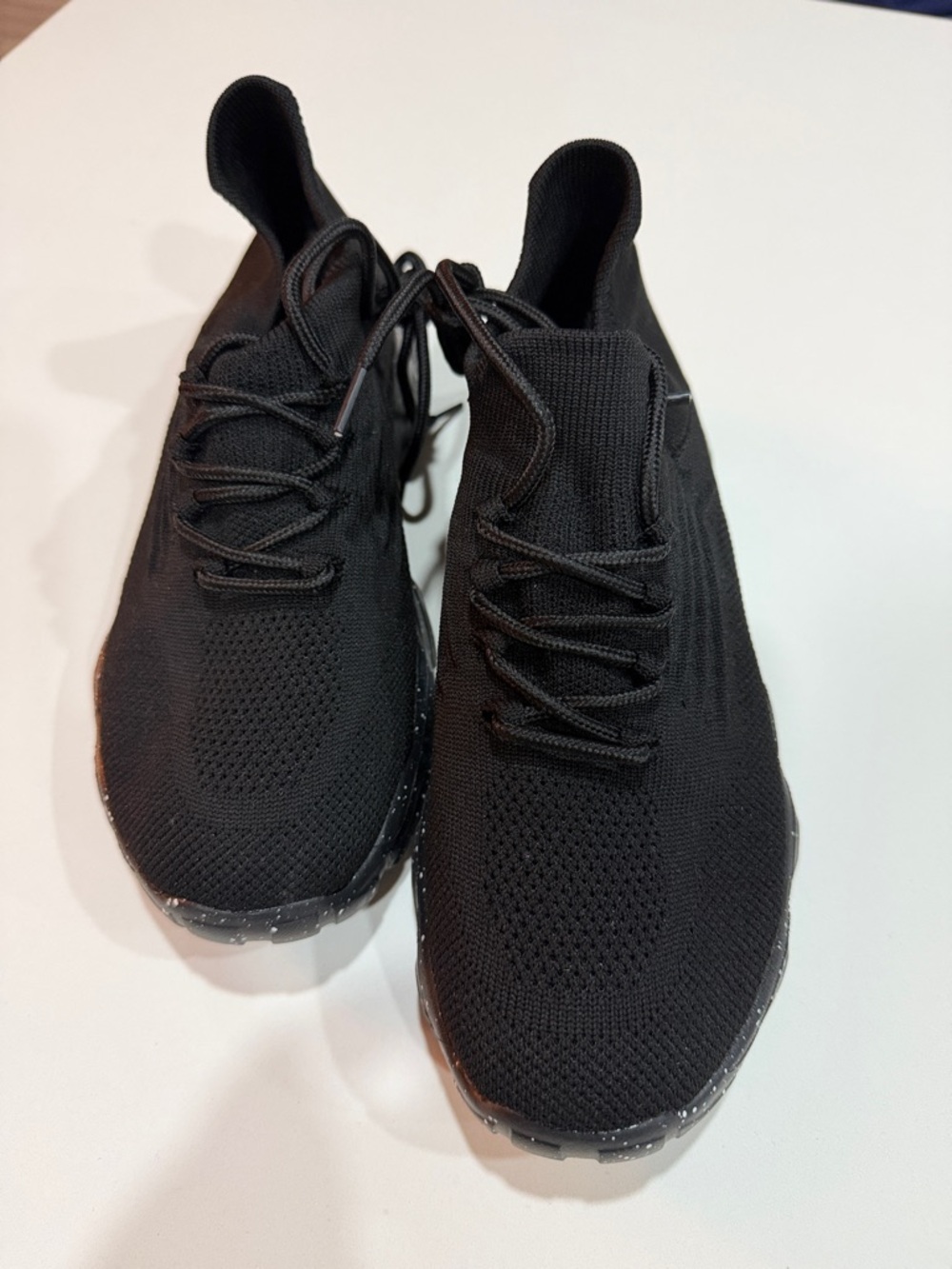 Nurse Babes Black Knit Slip-On Athletic Sneakers